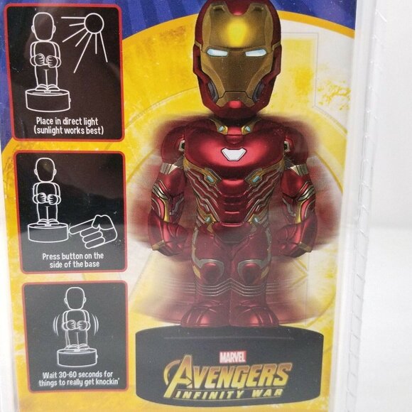 Neca Solar Powered Body Knockers Avengers Infinity War Iron Man Red Gold NEW - Picture 4 of 9